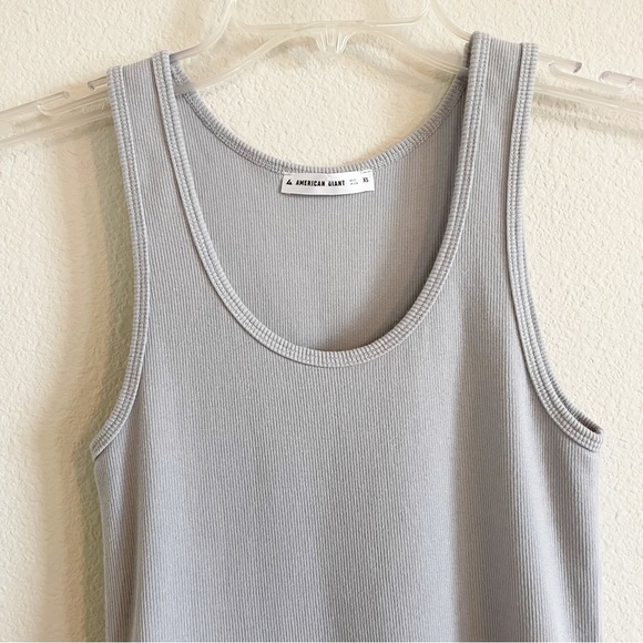American Giant Grey Ribbed Tank Size XS Cotton Spandex - Picture 5 of 11